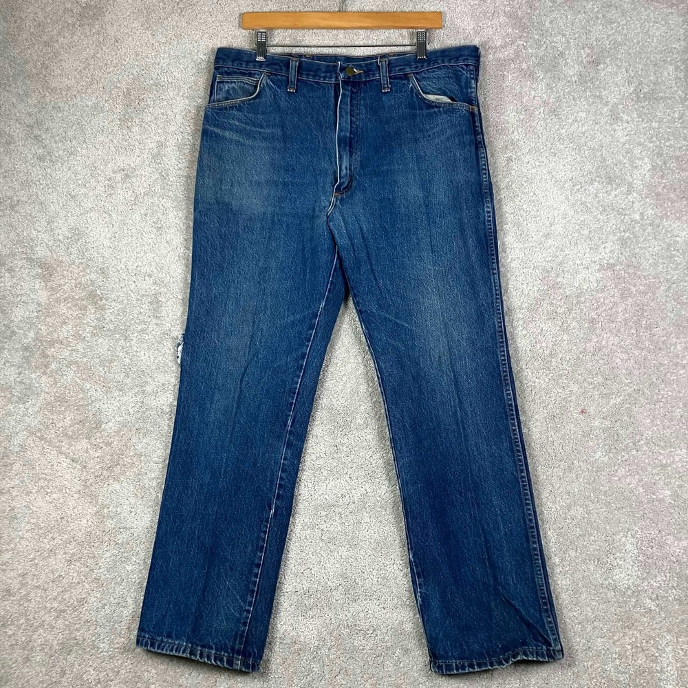 Vintage 70s Men Jeans 38x30 (fits 36x29) Blue Moores Talon USA Medium Wash